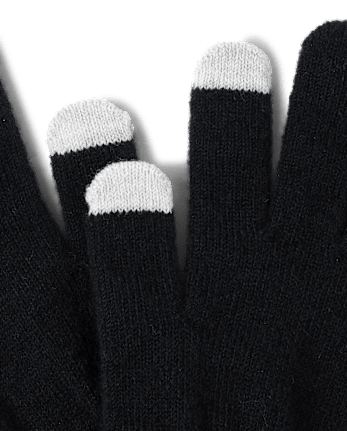 Girls Bow 2-Piece Cold Weather Set - BLACK