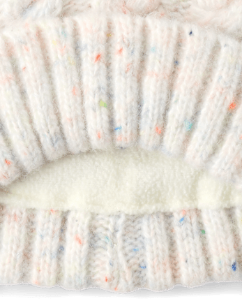 Toddler Girls Flecked Cable Knit 2-Piece Cold Weather Set - MULTI CLR