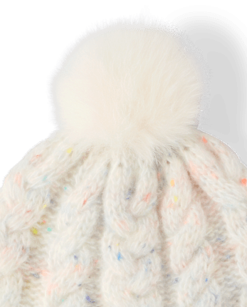 Toddler Girls Flecked Cable Knit 2-Piece Cold Weather Set - MULTI CLR