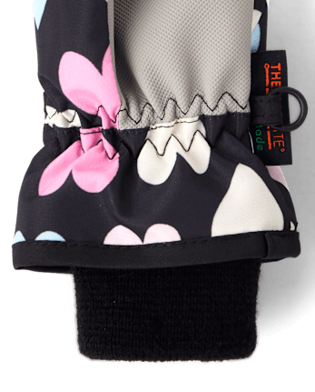 Toddler Girls Print Ski Mittens - MULTI CLR