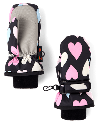 Toddler Girls Print Ski Mittens - MULTI CLR
