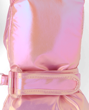 Toddler Girls Print Ski Mittens - LT PINK