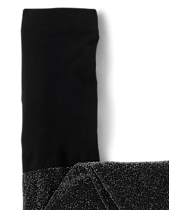 Girls Shimmer Microfiber Tights - BLACK