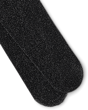 Girls Shimmer Microfiber Tights - BLACK