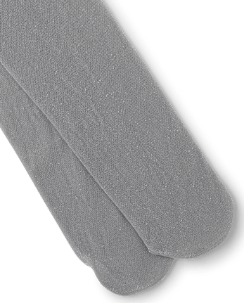 Girls Shimmer Microfiber Tights - SILVER
