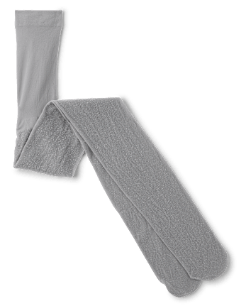 Girls Shimmer Microfiber Tights - SILVER