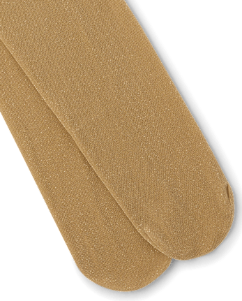 Girls Shimmer Microfiber Tights - GOLD