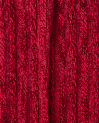 Baby And Toddler Girls Bow Tights 2-Pack - RED OCHRE