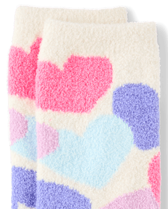 Girls Heart Cozy Socks - MULTI CLR