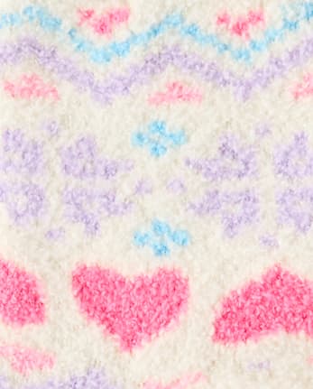 Toddler Girls Heart Fairisle Cozy Socks - MULTI CLR