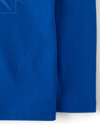 Boys Metallic Graphic Hooded Top - QUENCH BLUE