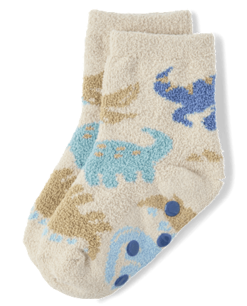 Toddler Boys Dino Cozy Socks - MULTI CLR