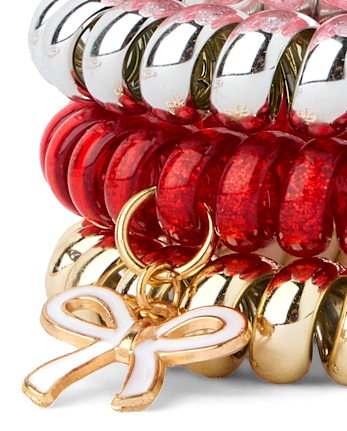 Girls Holiday Coil Bracelet 4-Pack - MULTI CLR