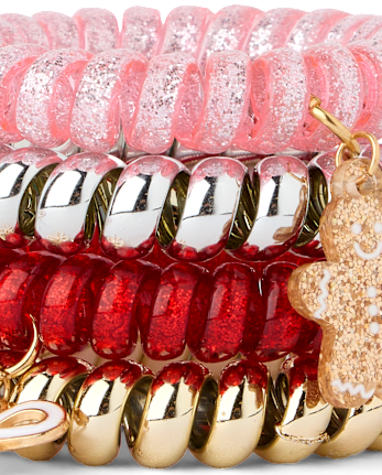 Girls Holiday Coil Bracelet 4-Pack - MULTI CLR