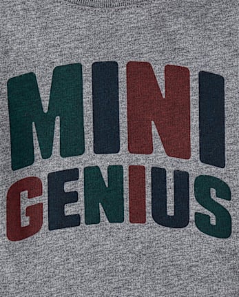 Baby And Toddler Boys Mini Genius Graphic Tee - S/D CHALKBOARD