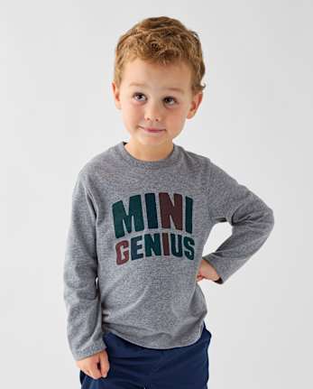 Baby And Toddler Boys Mini Genius Graphic Tee - S/D CHALKBOARD