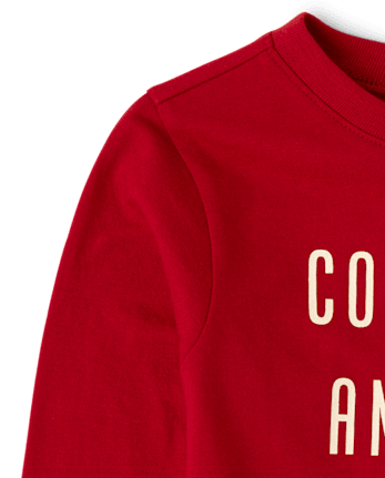 Baby And Toddler Boys Handsome Graphic Tee - RED OCHRE