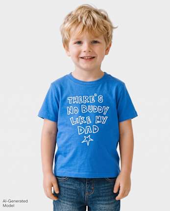T-shirt graphique pour bébés et petits garçons « Il n'y a pas de meilleur ami que papa » - GLASS BLUE CL