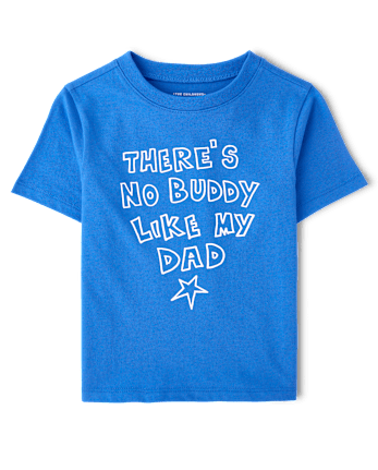 Baby And Toddler Boys No Buddy Like Dad Graphic Tee - GLASS BLUE CL