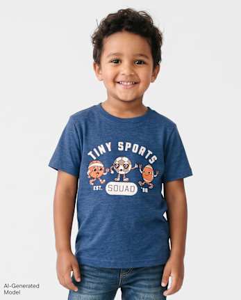 Baby And Toddler Boys Tiny Sports Squad Graphic Tee - S/D CRUISE