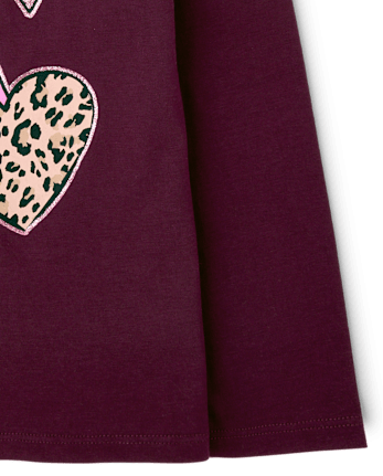Baby And Toddler Girls Glitter Leopard Cherry Graphic Tee - CRAISIN