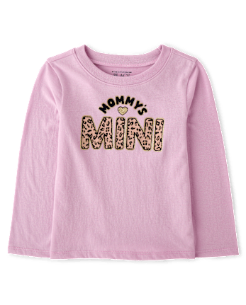 Baby And Toddler Girls Mommy's Mini Graphic Tee - LACE PINK CL