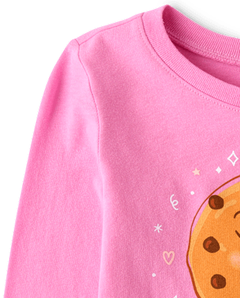 Baby And Toddler Girls Smart Cookie Graphic Tee - PERFECTLY PINK