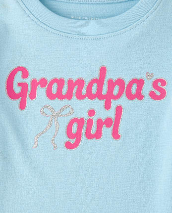 Baby And Toddler Girls Grandpa's Girl Graphic Tee - BLUE AIR