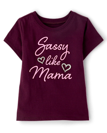 Baby And Toddler Girls Sassy Like Mama Graphic Tee - CRAISIN