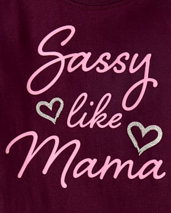 Baby And Toddler Girls Sassy Like Mama Graphic Tee - CRAISIN