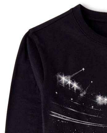 Boys Hockey Player Graphic Tee - BLACK