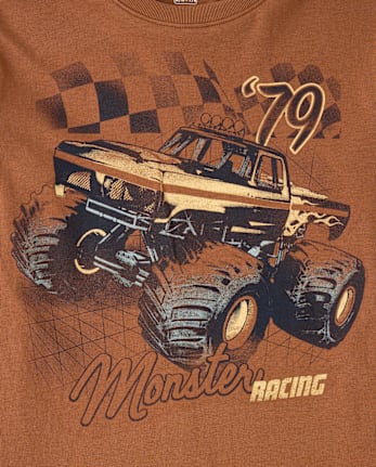 Boys Monster Truck Graphic Tee - BURNT SUGAR CL