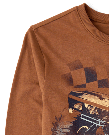 Boys Monster Truck Graphic Tee - BURNT SUGAR CL
