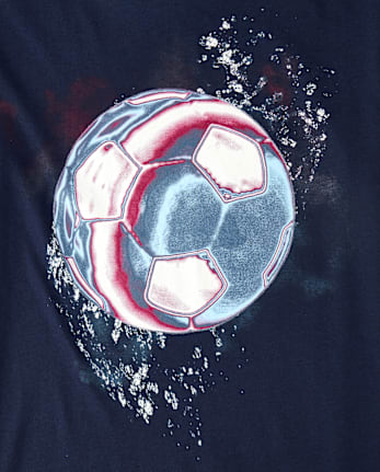 Boys Soccer Ball Splatter Graphic Tee - TIDAL