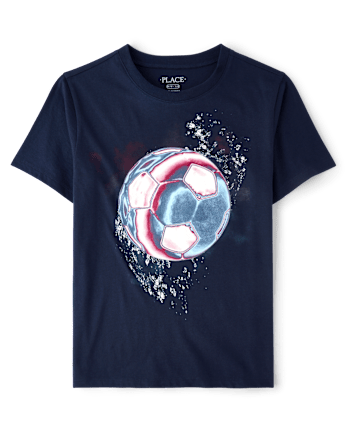 Boys Soccer Ball Splatter Graphic Tee - TIDAL