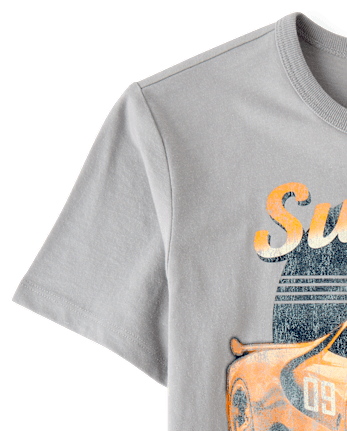 Boys Speed Racing Short Sleeve Graphic Tee - WEATHERED STEEL