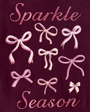 Girls Glitter Sparkle Season Graphic Tee - CRAISIN