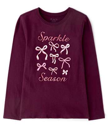 Girls Glitter Sparkle Season Graphic Tee - CRAISIN