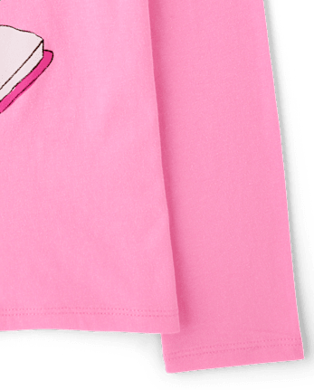Girls Book Cat Graphic Tee - PERFECTLY PINK