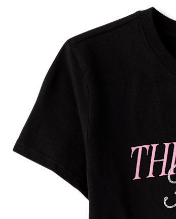 Girls Fearless Graphic Tee - BLACK