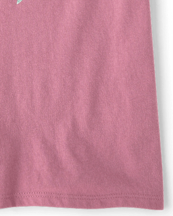 Girls Glitter Bow Graphic Tee - PURPLE THISTLE