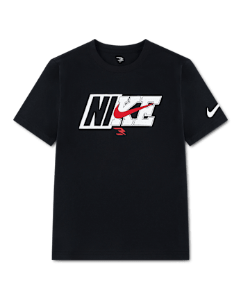 Boys Nike 3BRAND by Russell Wilson Logo Graphic Tee - BLACK