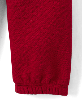 Toddler Boys Premium Fleece Jogger Pants - RED OCHRE
