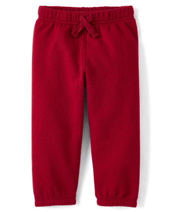 Toddler Boys Premium Fleece Jogger Pants - RED OCHRE