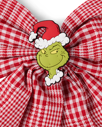 Girls Dr. Seuss The Grinch™ Plaid Bow Hair Clip - MULTI CLR