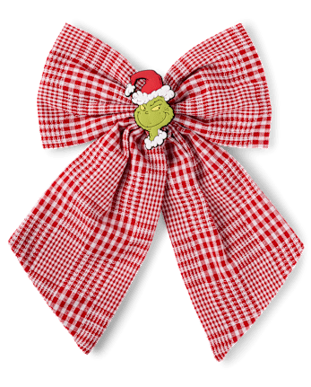 Girls Dr. Seuss The Grinch™ Plaid Bow Hair Clip - MULTI CLR