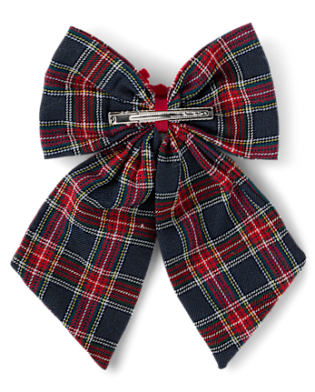 Girls Snoopy™ Plaid Bow Hair Clip - MULTI CLR