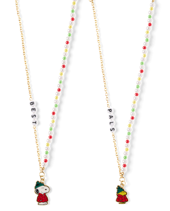 Girls Snoopy™ BFF Holiday Necklace 2-Pack - MULTI CLR