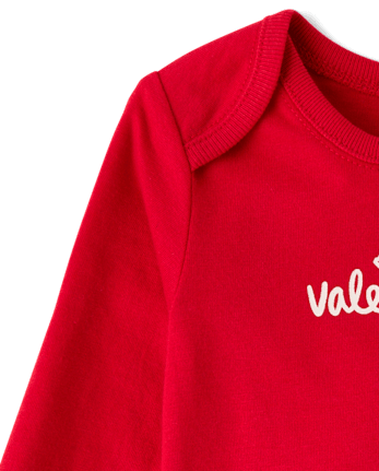 Baby First Valentine's Day Graphic Bodysuit - RUBY