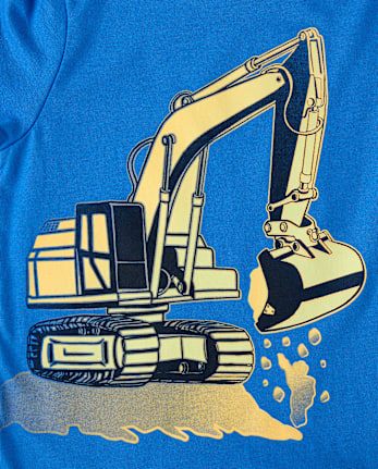 Toddler Boys Excavator Graphic Tee - COBALT SEA
